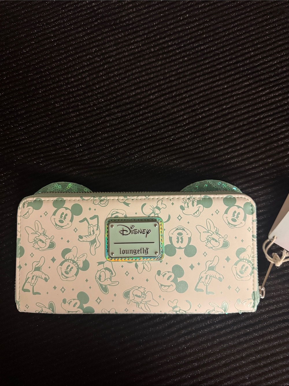 Loungefly Mint and White Disney Mickey Zip Wallet